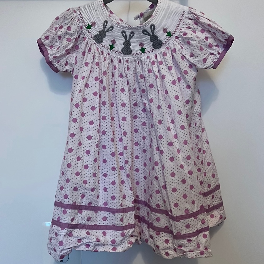 Smocked bunny dress